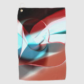 ハートシンプルデザイン、曲線の結晶性音調混合 ゴルフタオル (正面)