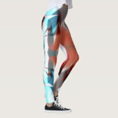 ハートシンプルデザイン、曲線の結晶性音調混合 レギンス (右)