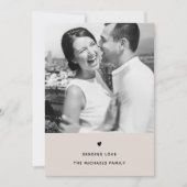 ハートシンプルナチュラルトープのバレンタインデーシング シーズンカード (正面)