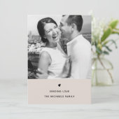 ハートシンプルナチュラルトープのバレンタインデーシング シーズンカード (スタンド正面)