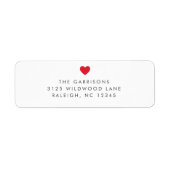 ハートシンプルバレンタインデー差出人住所 ラベル (正面)