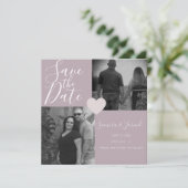 ハートシンプルピンク写真コラージュ (スタンド正面)