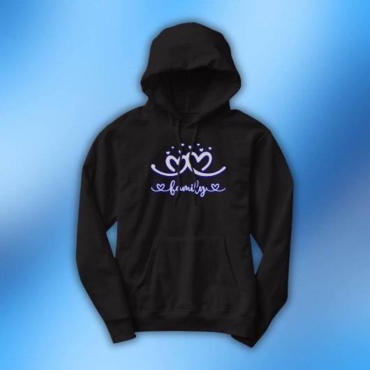 ハートシンプルファミリーの青 |メンズ パーカ