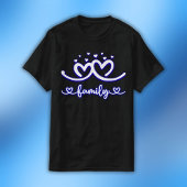 ハートシンプルファミリーの青 |男性価値 Tシャツ