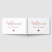 ハートシンプルベビーシャワーウェルカム ゲストブック (全面)