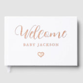 ハートシンプルベビーシャワーウェルカム ゲストブック (正面)