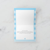 ハートシンプルボーイベビーシャワーありがとう サンキューカード (内部)