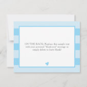 ハートシンプルボーイベビーシャワーありがとう サンキューカード (裏面)