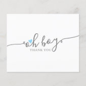 ハートシンプルボーイベビーシャワー予算ありがとう (正面)