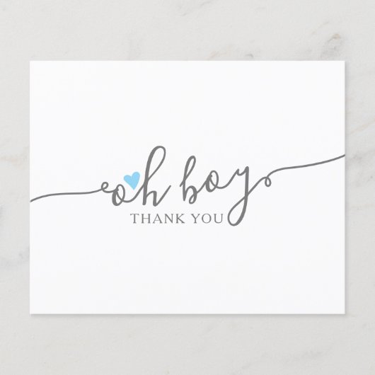 ハートシンプルボーイベビーシャワー予算ありがとう (正面)