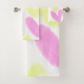 ハートシンプルミニマル文字スタイル結婚のMr & Mrs C バスタオルセット (インサイチュ)