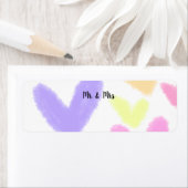 ハートシンプルミニマル文字スタイル結婚のMr & Mrs C ラベル (インサイチュ)