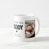 ハートシンプルラブユーパパ2フォトファーザーの日 コーヒーマグカップ (正面右)