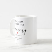 ハートシンプル付きシック&フォトコラージュマグ コーヒーマグカップ (正面左)