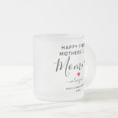 ハートシンプル付きシック&フォトコラージュマグ フロストグラスマグカップ (正面右)