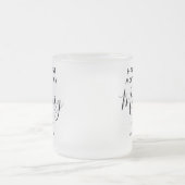 ハートシンプル付きシック&フォトコラージュマグ フロストグラスマグカップ (中央)