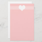 ハートシンプル固定 便箋 (正面/裏面)