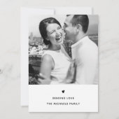 ハートシンプル白黒バレンタイン挨拶 シーズンカード (正面)