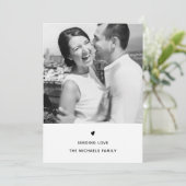 ハートシンプル白黒バレンタイン挨拶 シーズンカード (スタンド正面)