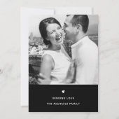 ハートシンプル白黒バレンタイン挨拶 シーズンカード (正面)