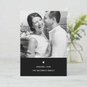 ハートシンプル白黒バレンタイン挨拶 シーズンカード (スタンド正面)