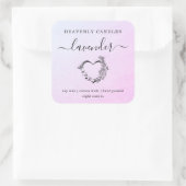 ハートシンプル自家製キャンドルシールのラベル スクエアシール (バッグ)