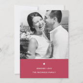 ハートシンプル赤バレンタインデー シーズンカード (正面)