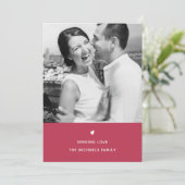 ハートシンプル赤バレンタインデー シーズンカード (スタンド正面)