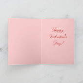 ハートシンプル赤ピンクのバレンタインデーのカード シーズンカード (内部)