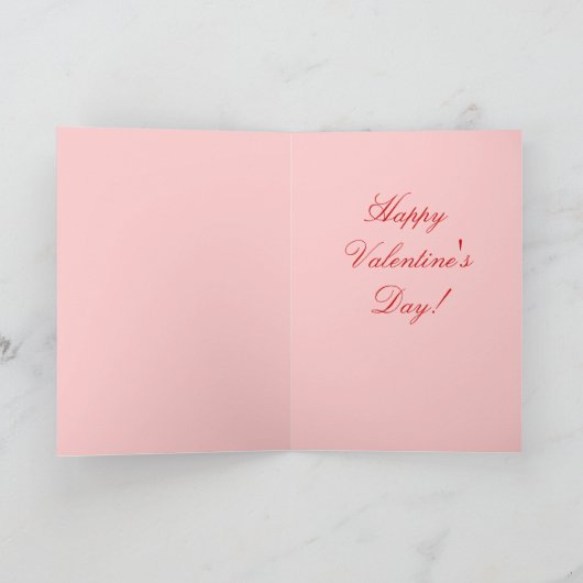 ハートシンプル赤ピンクのバレンタインデーのカード シーズンカード (内部)