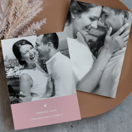 ハートシンプル赤面バレンタインデー シーズンカード