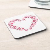 ハートシンボル懸命プラスチック塗装機 コースター (左側)