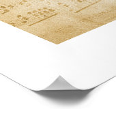 ハートシートミュージック上のヴィンテージの形のミュージックノート ポスター (角)