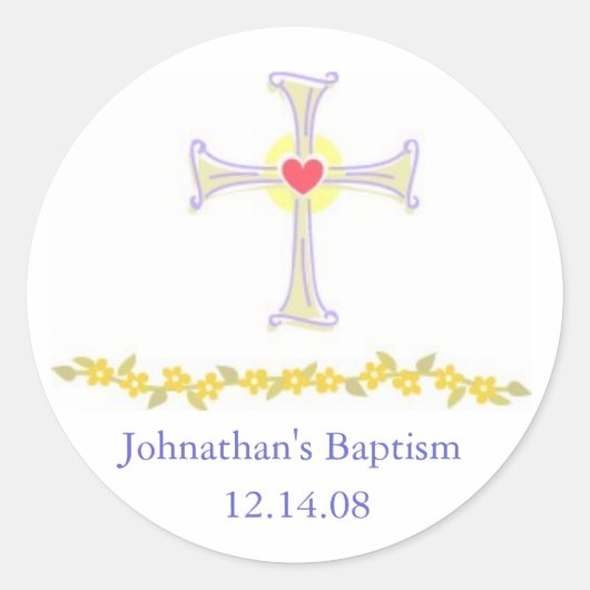 ハートシールで交差 ラウンドシール (正面)