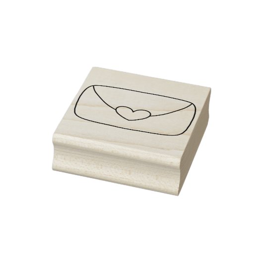 ハートシール付き封筒 ラバースタンプ (スタンプ)