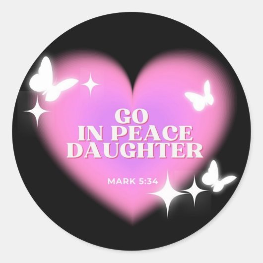 ハートシール聖書聖句シール信仰シール ラウンドシール (正面)