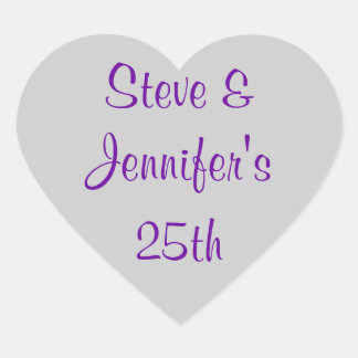 ハートシール25結婚th's Silver Anniversary 25 ハートシール