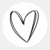 ハートシール（ギフト、封筒、キャンドル） ラウンドシール (正面)