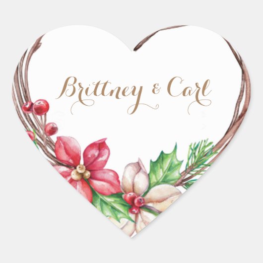 ハートシール、光沢、小、1 1/2インチ（2枚） ハートシール (正面)