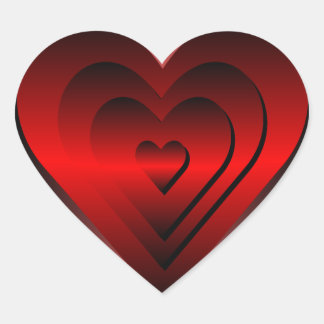 ハートシール – 赤