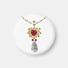 ハートジェムストーンアート マグネット