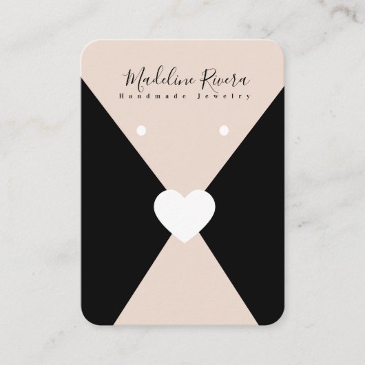 ハートジオメトリアーティザンイヤリングディスプレイカード コーリングカード (正面)