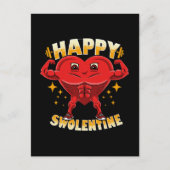 ハートジムおもしろいトレーニングバレンタインギフト ポストカード (正面)