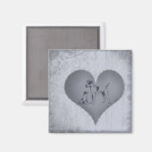 ハートジャックラッセル マグネット (正面/裏面)