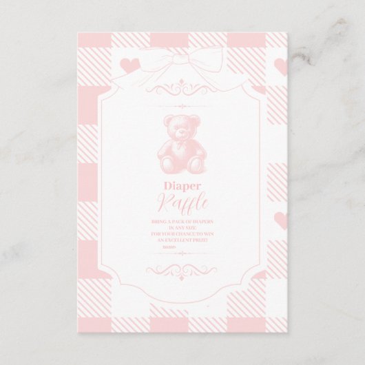 ハートジンガフランスのムテディおむつラッフル エンクロージャーカード (正面)