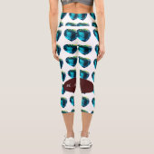 ハートスカイブルー カプリレギンス (裏面)