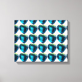 ハートスカイブルー キャンバスプリント