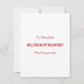 ハートスカンジナビア赤白バレンタイン ノートカード (裏面)