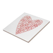 ハートスカンジナビア赤白 タイル (側面)