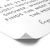 ハートスクリプトおしゃぶり狩りベビーシャワーゲームサイン ポスター (角)